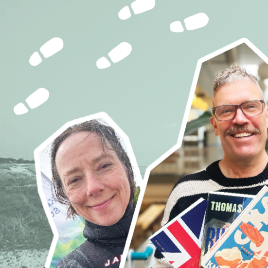 Naturvejleder Anja og bibliotekar Thomas